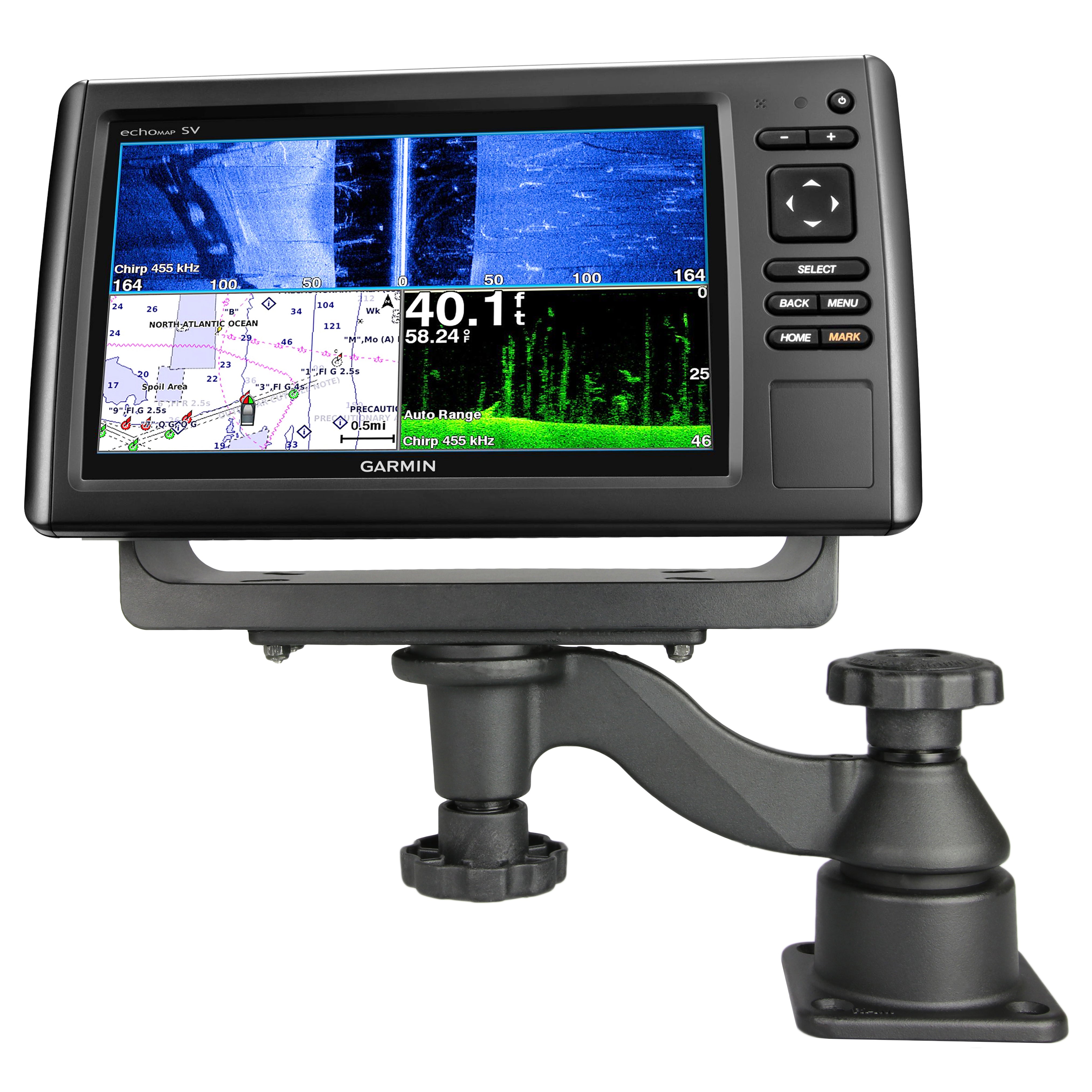 RAM® horizontale 6" zwenkarmhouder voor fishfinders & plotters