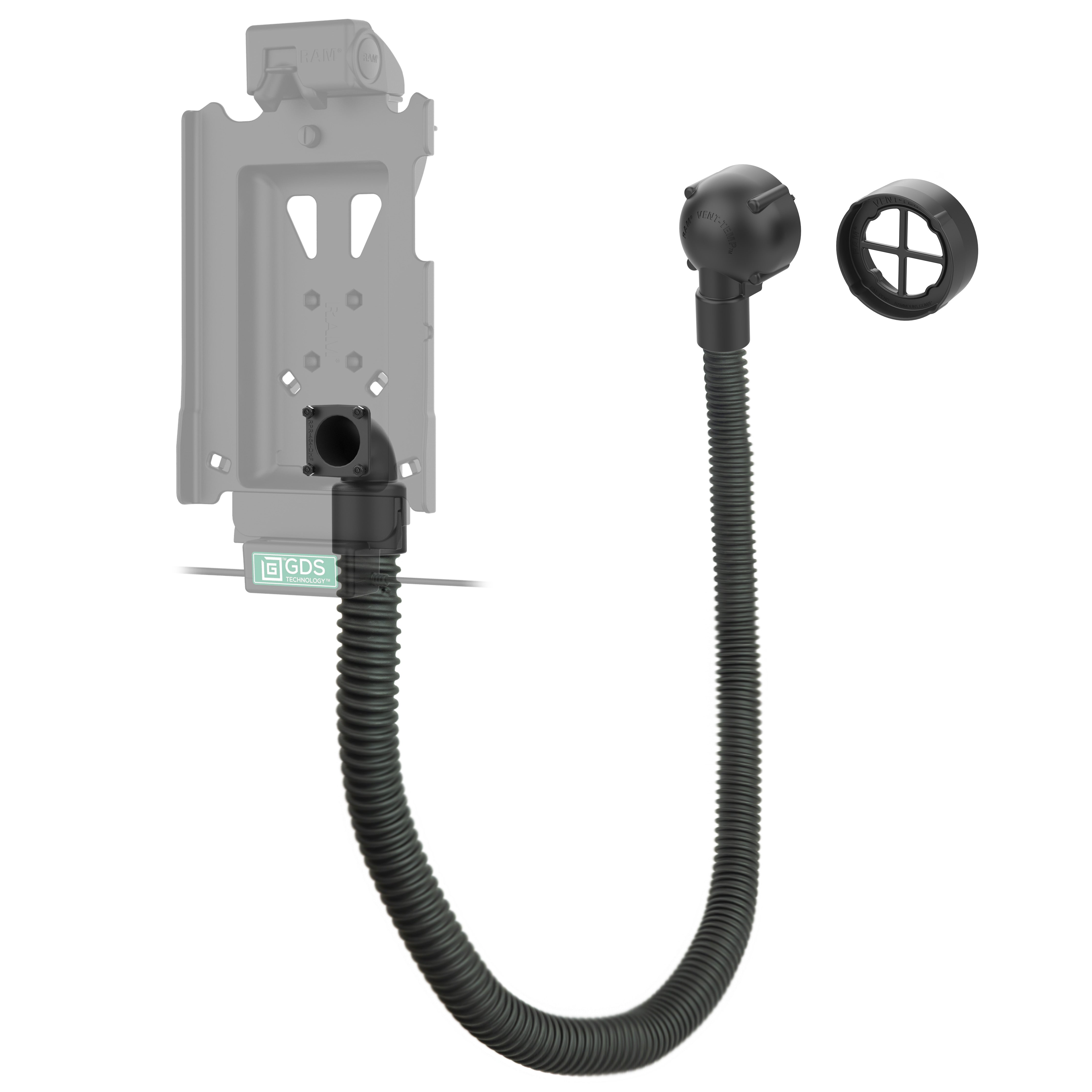 RAM® Vent-Temp™ met achterste dockaansluiting voor ronde ventilatieroosters
