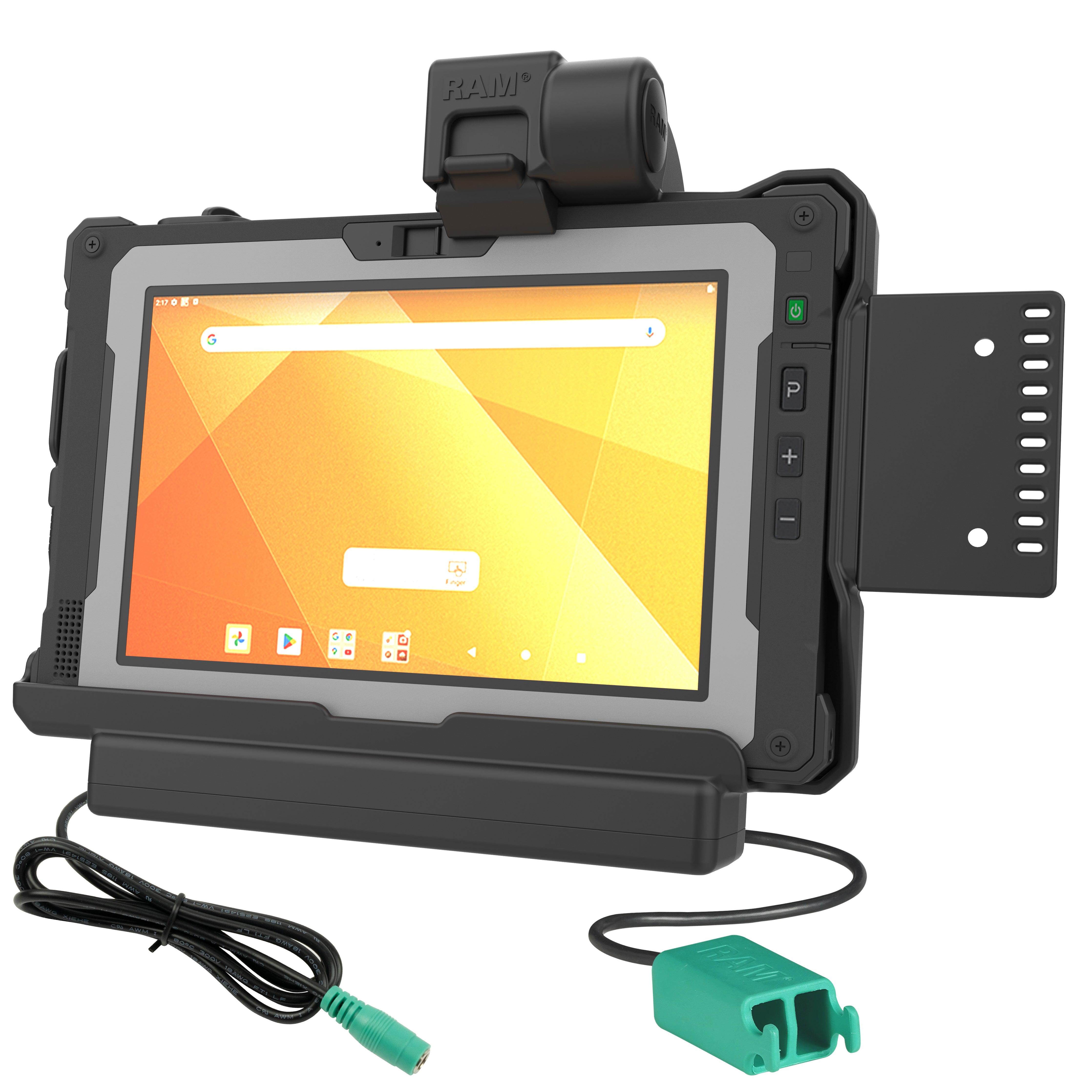 RAM® strøm + dobbelt USB data dock til Getac ZX80