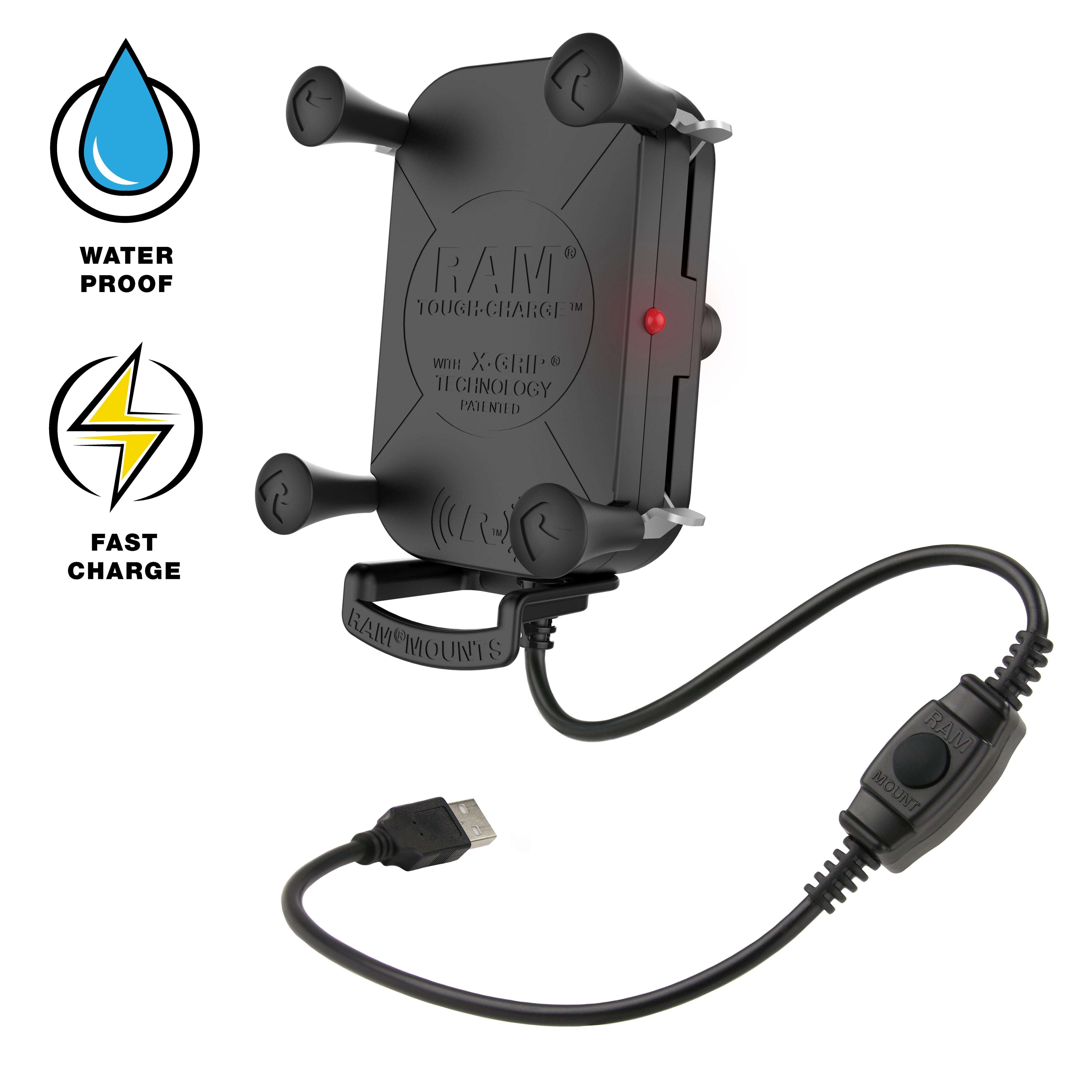 RAM® Tough-Charge™ with X-Grip® 15W waterproof wireless charging holder