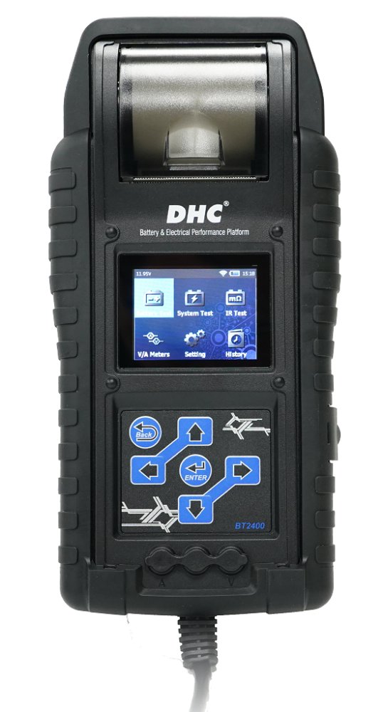 Digitale batterijtester en systeemtester met printer