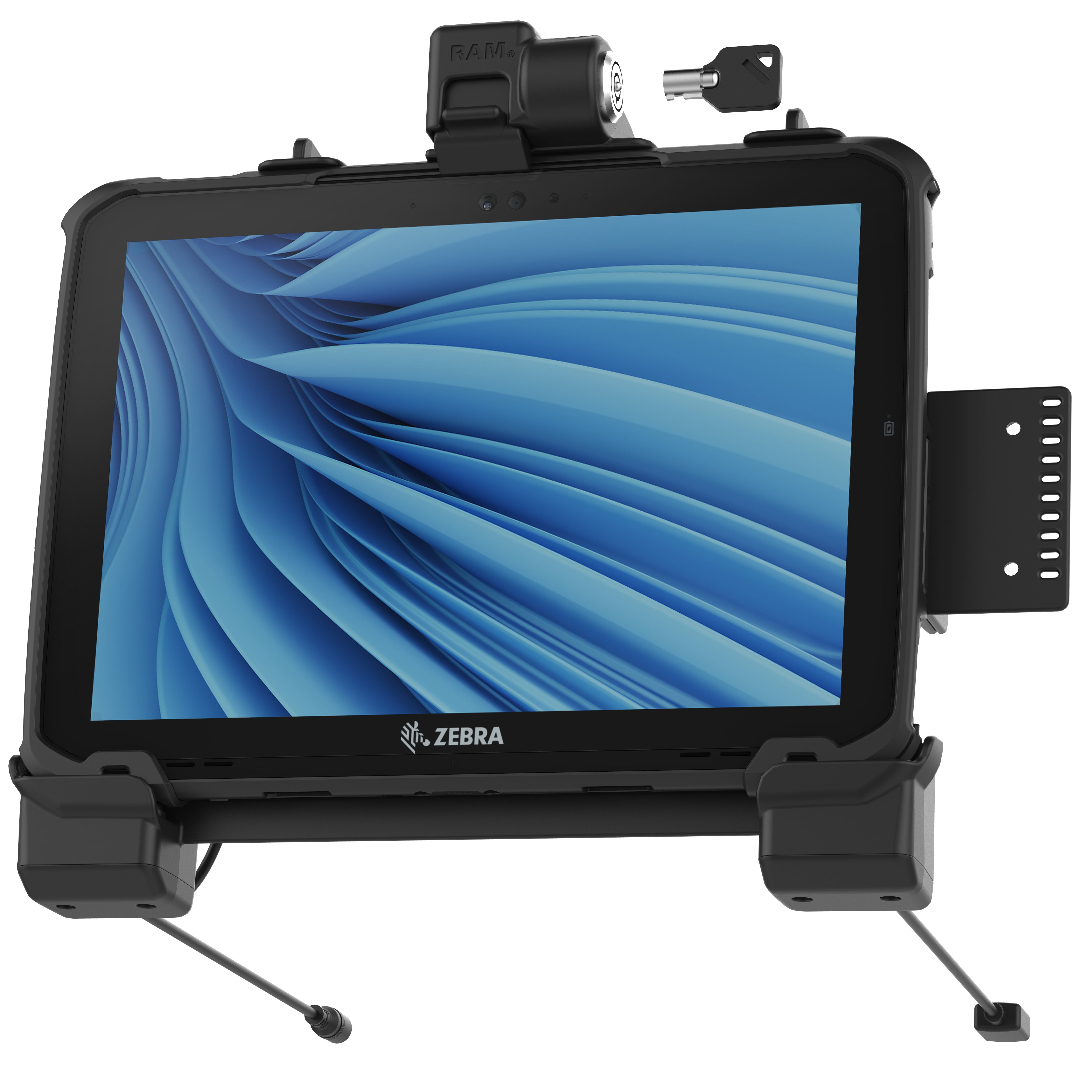 Zamykana stacja dokująca RAM® z zasilaniem i danymi dla tabletu Zebra ET8x 2-w-1