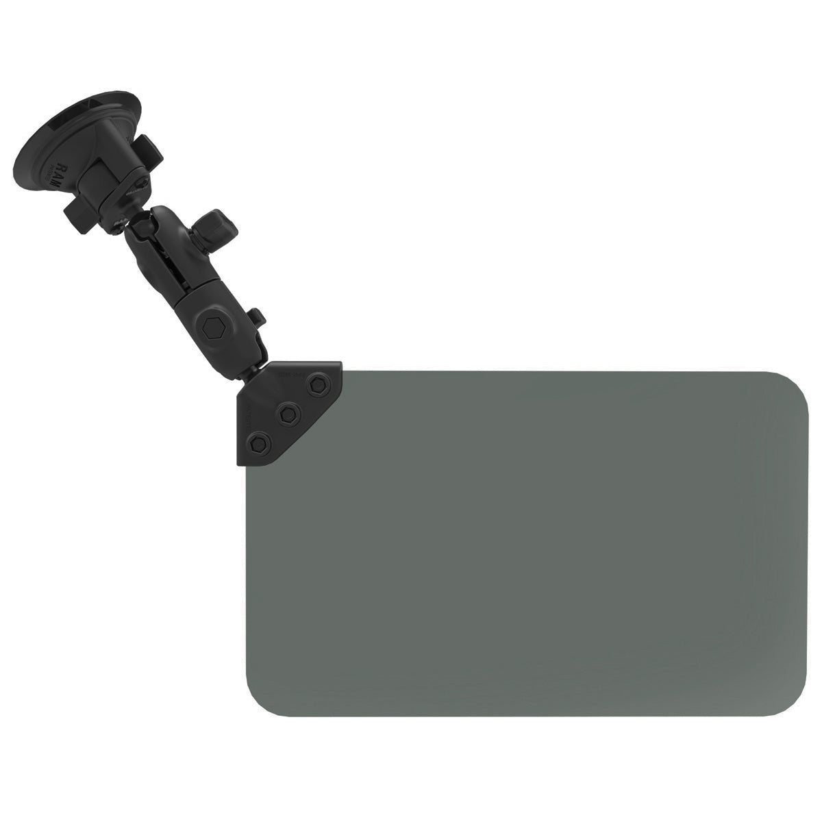 RAM® Twist-Lock™ zuignaphouder met draaibare komarm & zonneklep