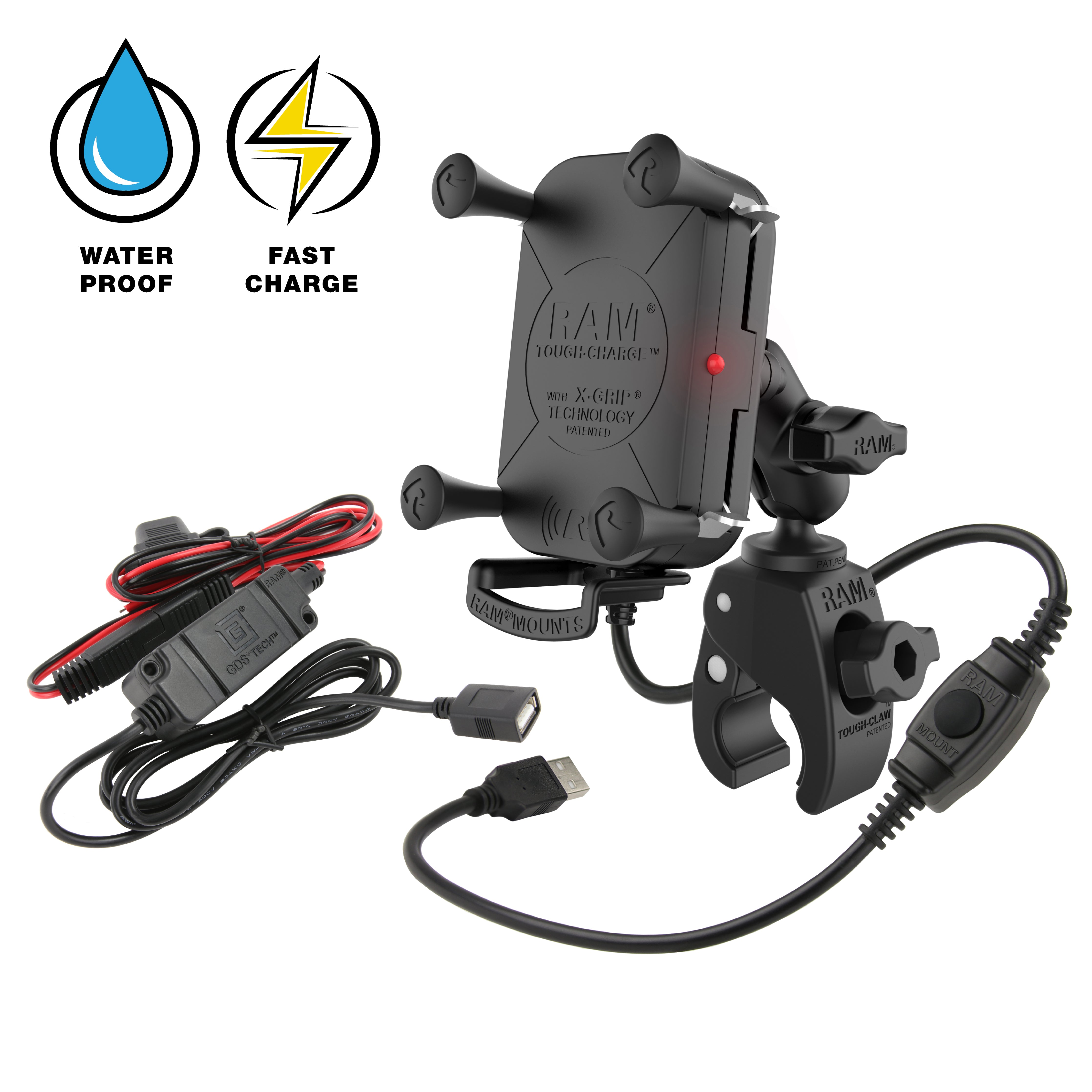 RAM® Tough-Charge™ 15W draadloze oplaadhouder met Tough-Claw™