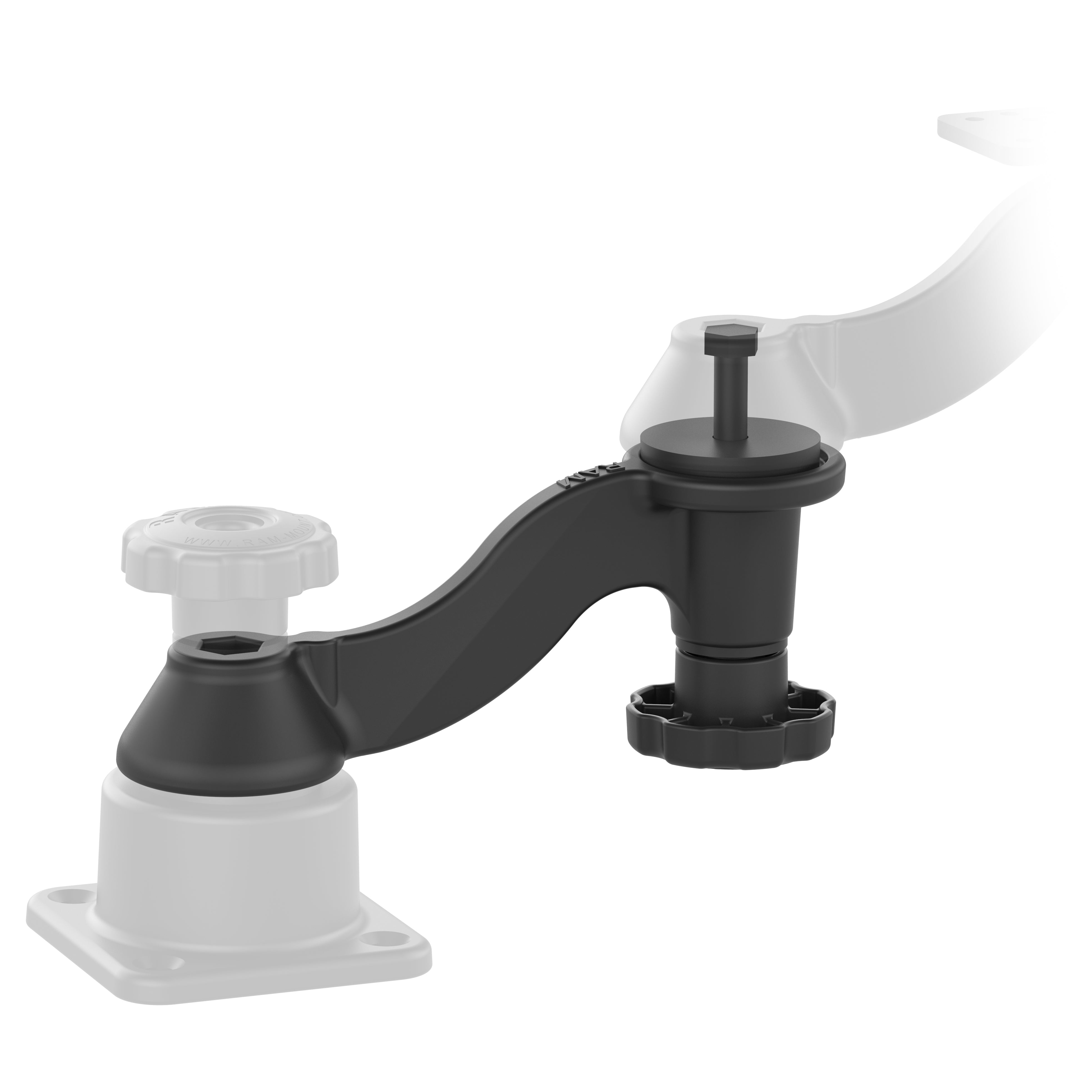 RAM® 6" gebogen verlengzwenkarm voor horizontale/verticale houders
