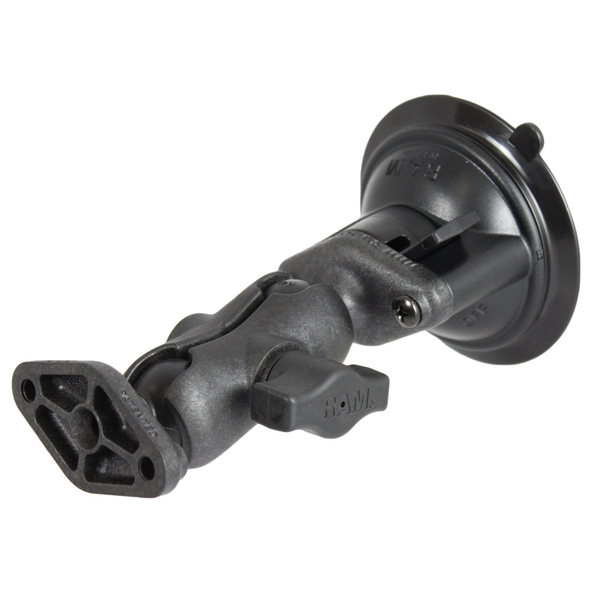 RAM® Twist-Lock™ Verbund-Saugnapf-Doppelkugelhalterung - kurz