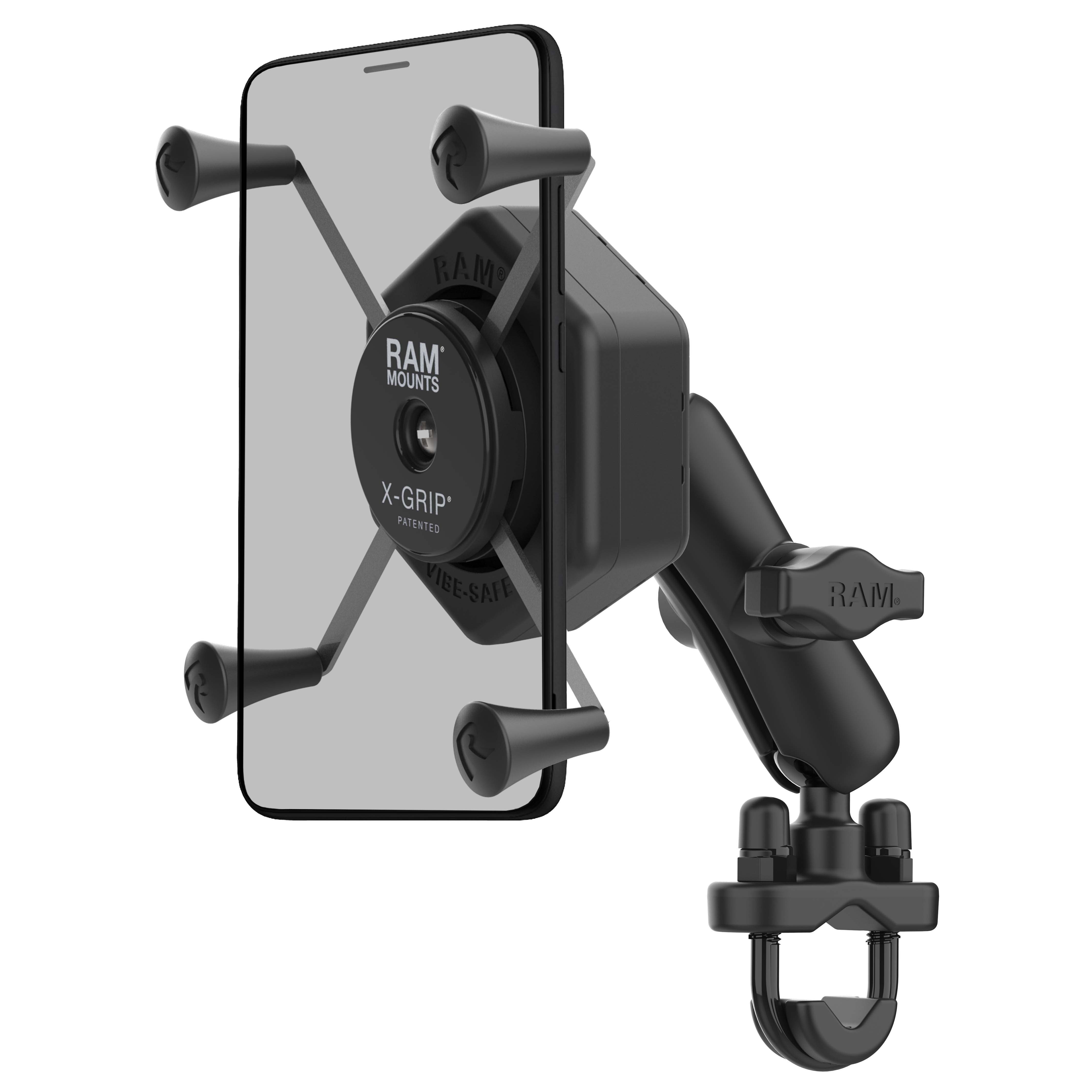 RAM® X-Grip® houder voor grote telefoons met Vibe-Safe™ & U-bout basis - medium