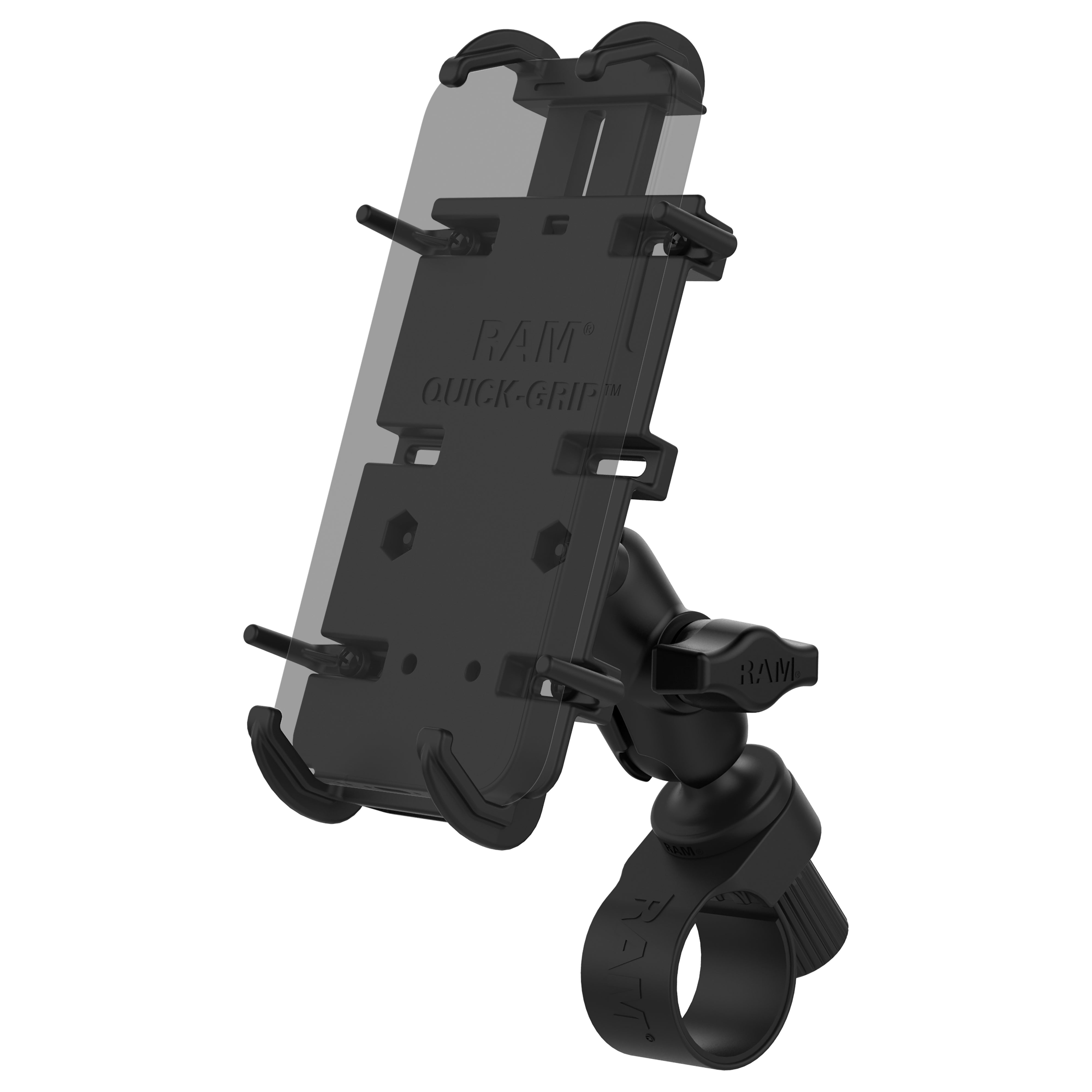 RAM® Quick-Grip™ XL telefoonhouder met RAM® Tough-Strap™ stuurbasis