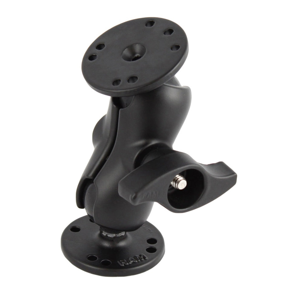 RAM® dubbele kogelhouder met metalen knop – C-formaat kort