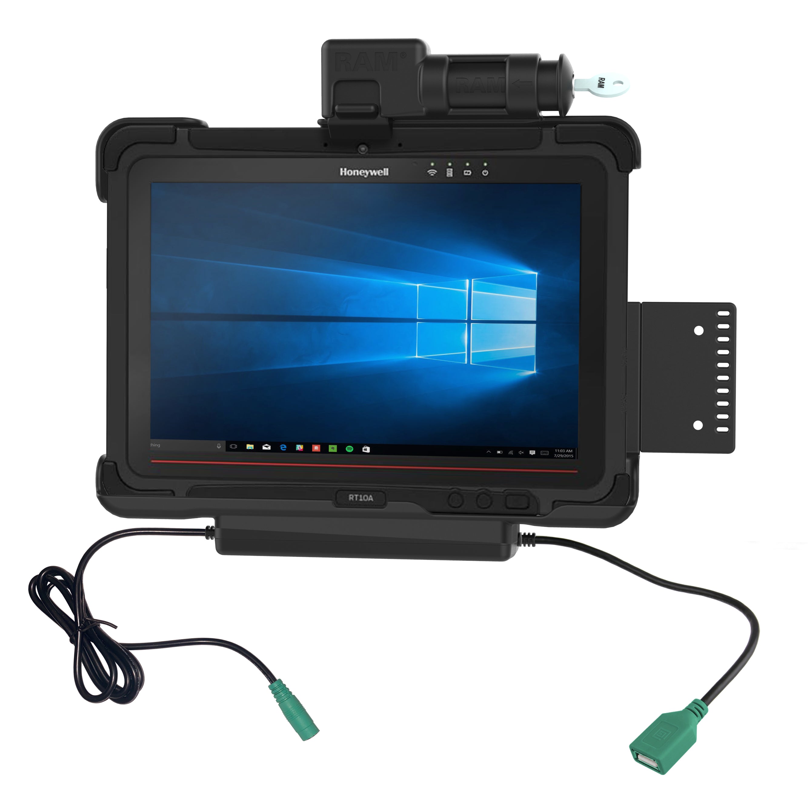Dock RAM® Power + data con serratura a chiave per tablet Honeywell RT10