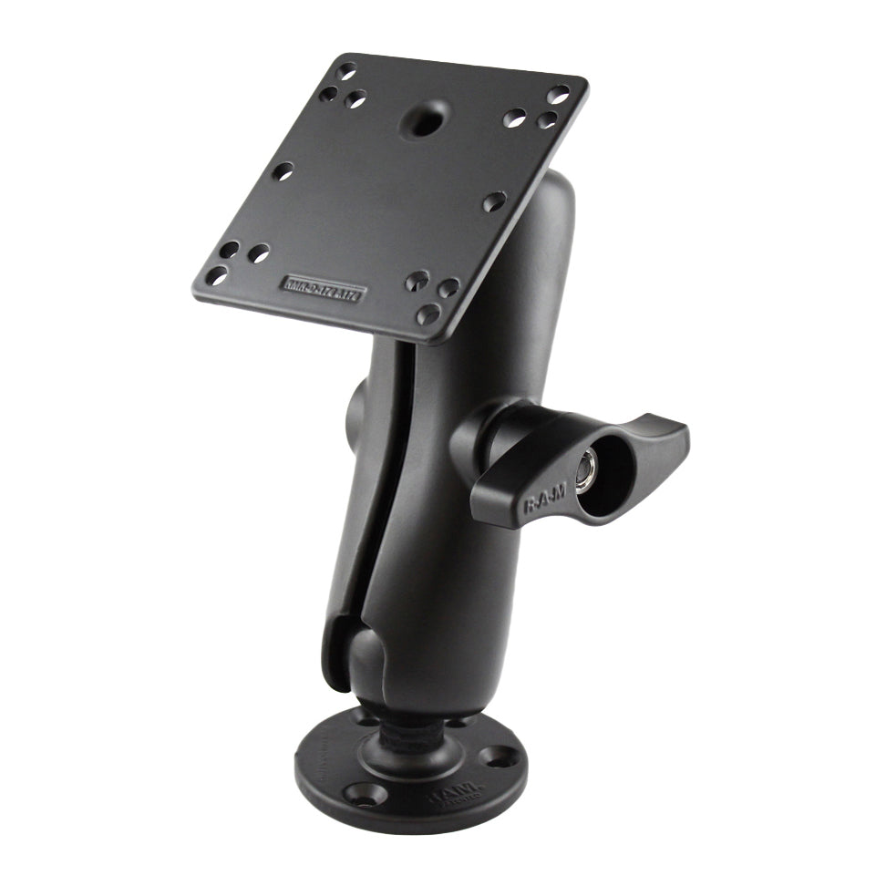RAM® dubbele kogelhouder met 100x100mm VESA-plaat en grote knop - medium