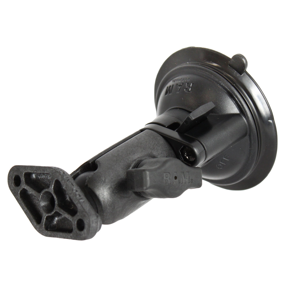 RAM® Twist-Lock™ rotating suction cup mount with Diamond plate