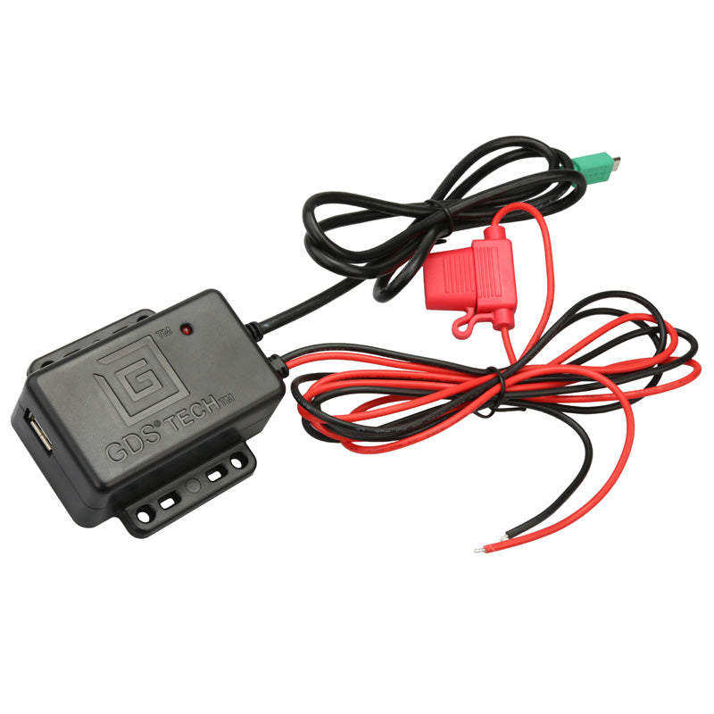 GDS® vast bedrade lader met mUSB-stekker en Type-A-poort