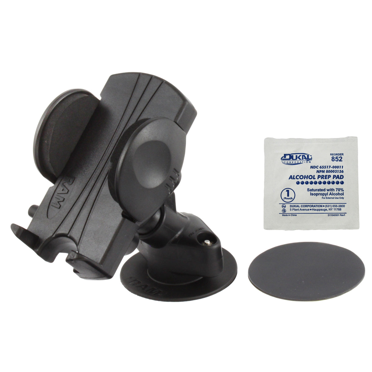 RAM® Flex zelfklevende dashboardhouder met veerbelaste telefoonhouder