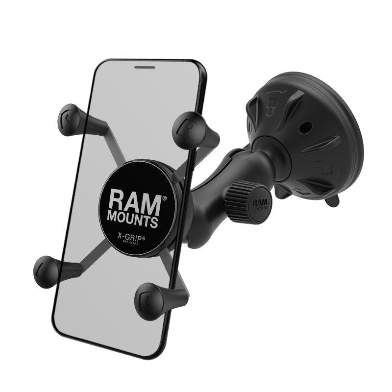 RAM® X-Grip® telefoonhouder met Twist-Lock™ low-profile zuignap