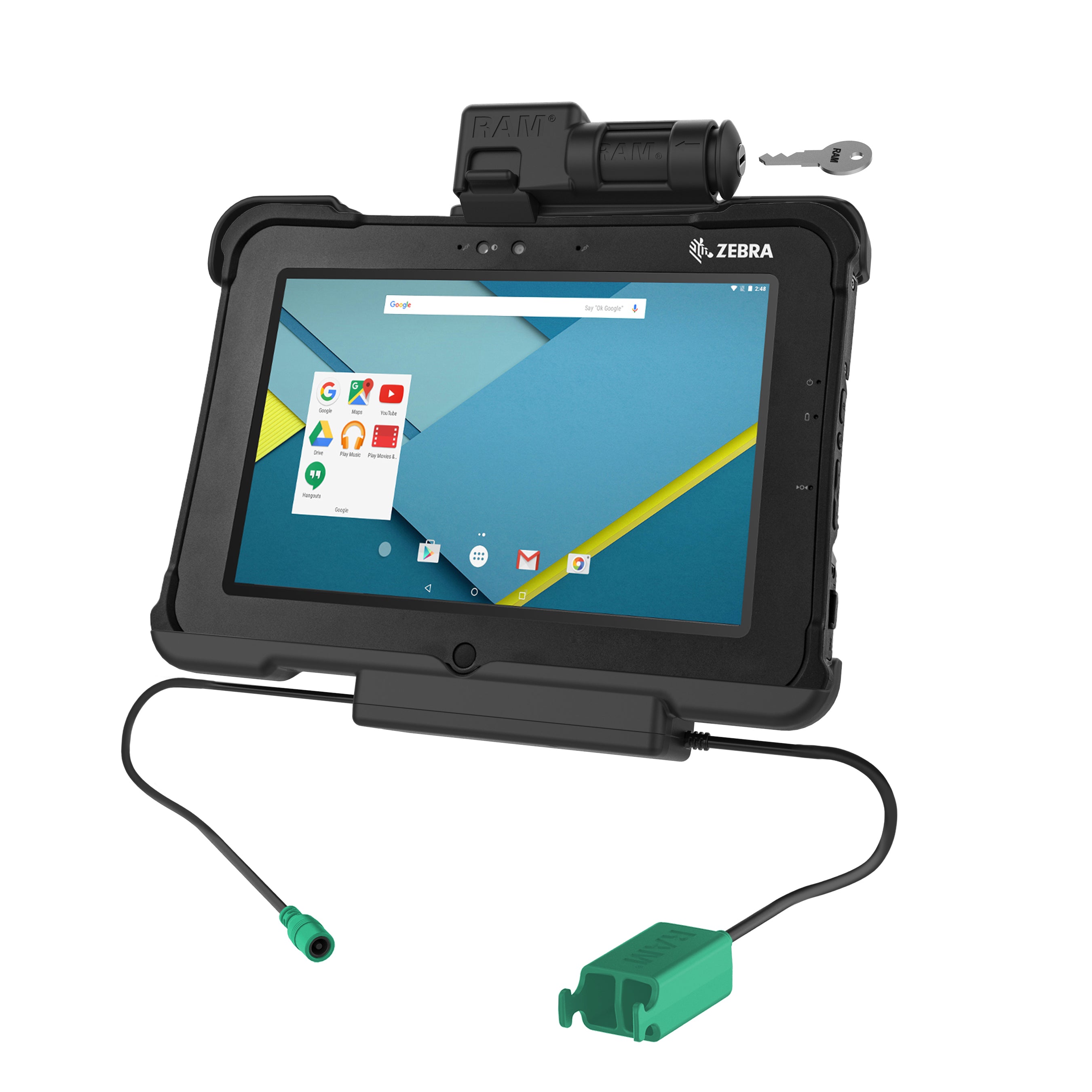 GDS® dock met sleutelslot, voeding + dubbele USB voor Zebra XSLATE L10