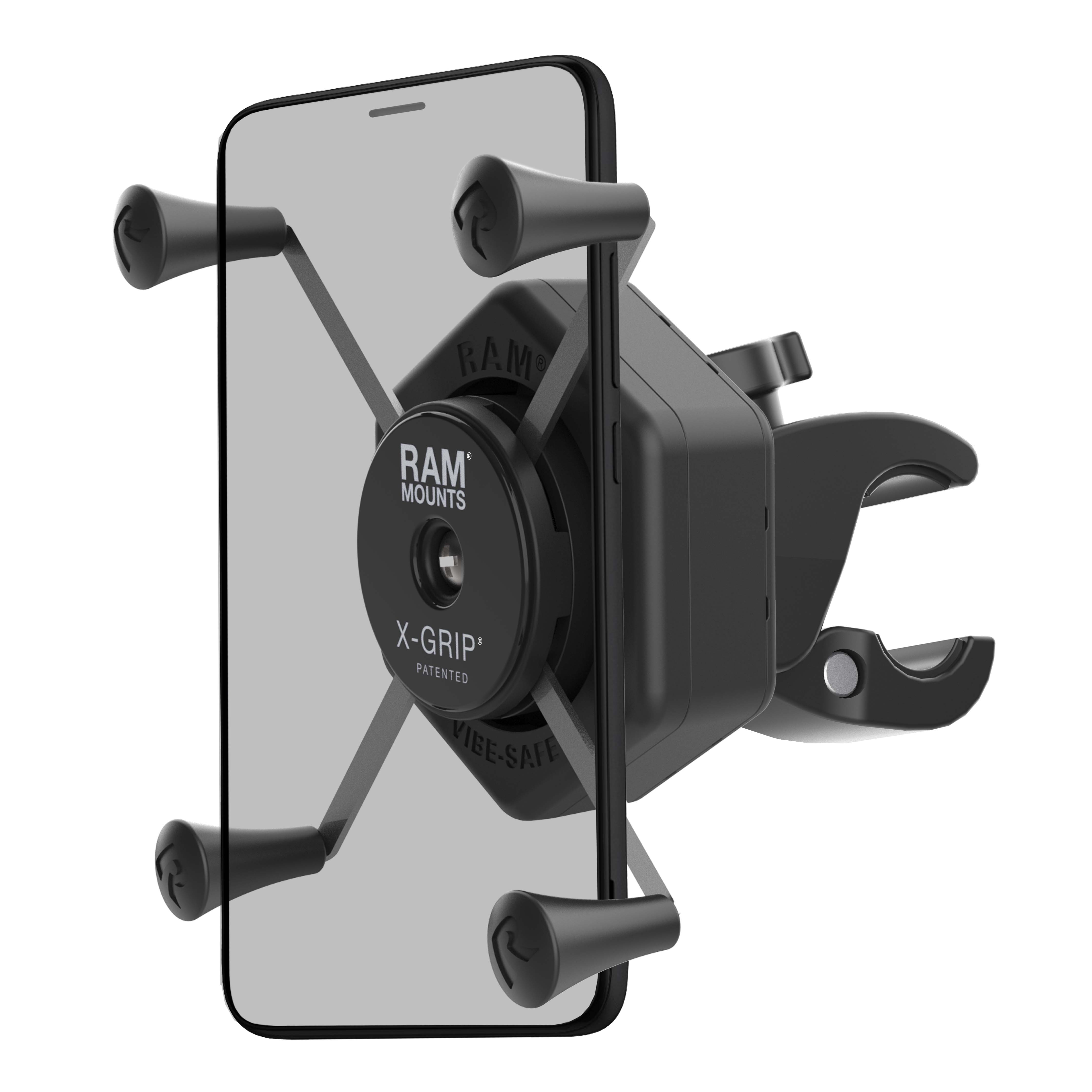 RAM® X-Grip® houder voor grote telefoons met Vibe-Safe™ & kleine Tough-Claw™