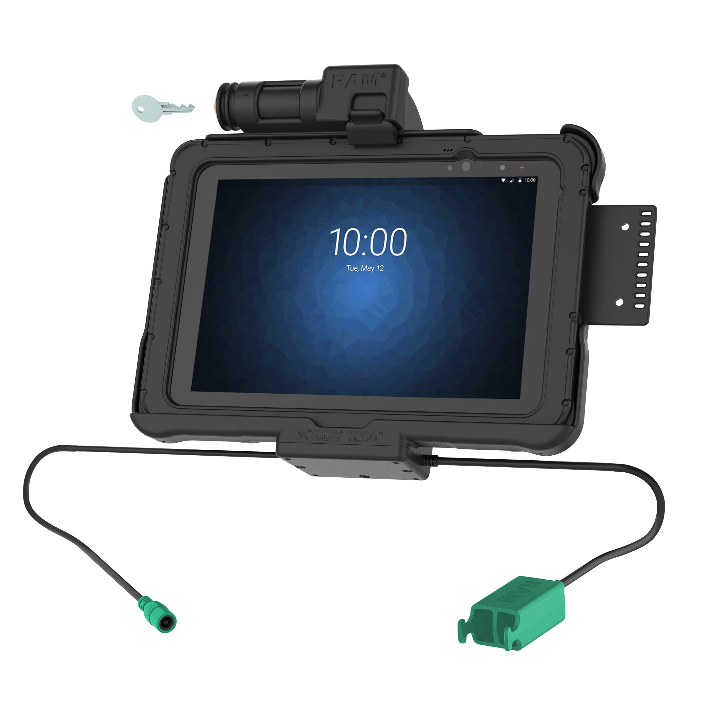 GDS® dock met sleutelslot, voeding + dubbele USB voor Zebra ET5x 10.1" serie