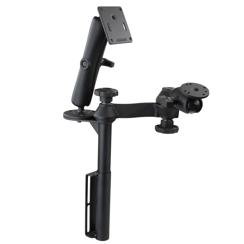 RAM® verticale Drill-Down houder met zwenkarmen en dubbele kogelhouder